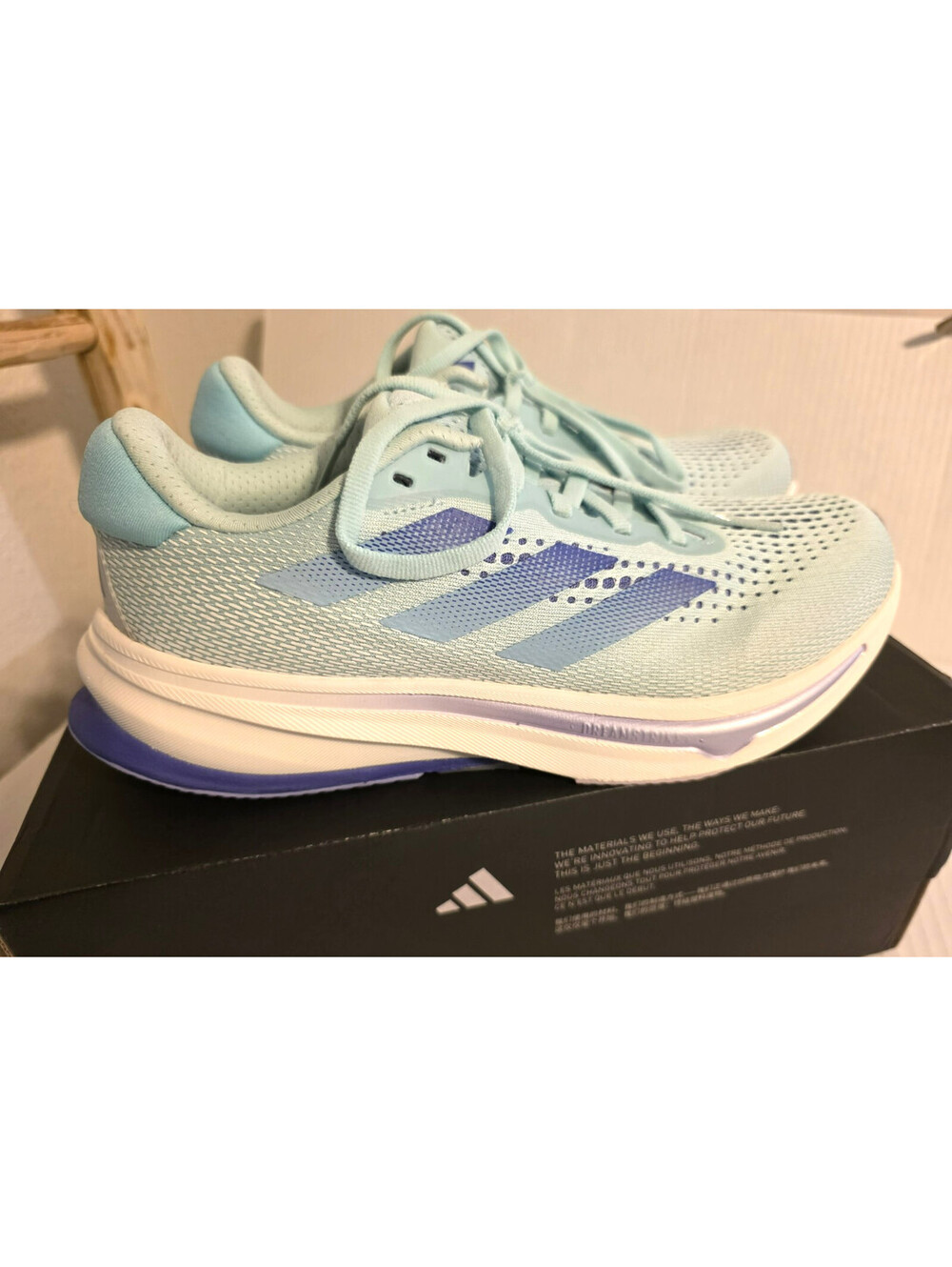 adidas Supernova Rise Womens Running Shoes Semi Flash Aqua Blue ID3595 NIB 6.5